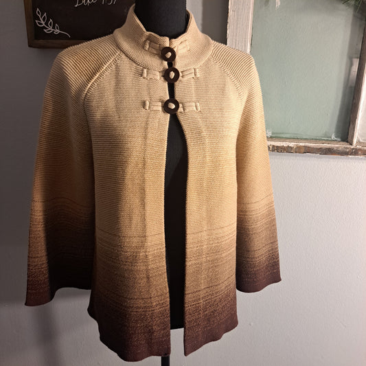 Jones New York Signature Sweater 3 button neck wide sleeve . Size Medium