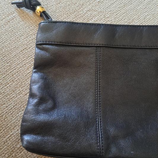 Harlo small black leather clutch/evening bag